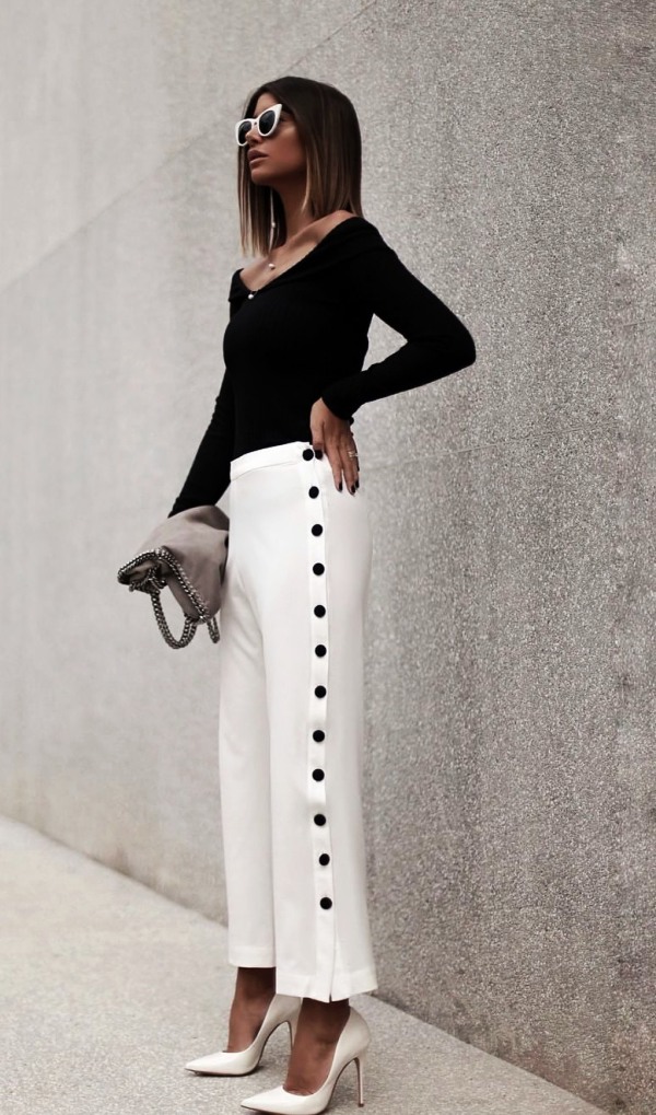 Casual White Pant Work Outfits