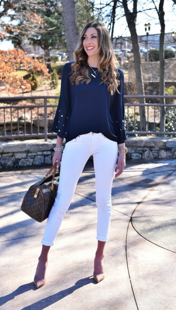 Casual White Pant Work Outfits