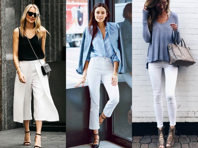 casual white pants outfit