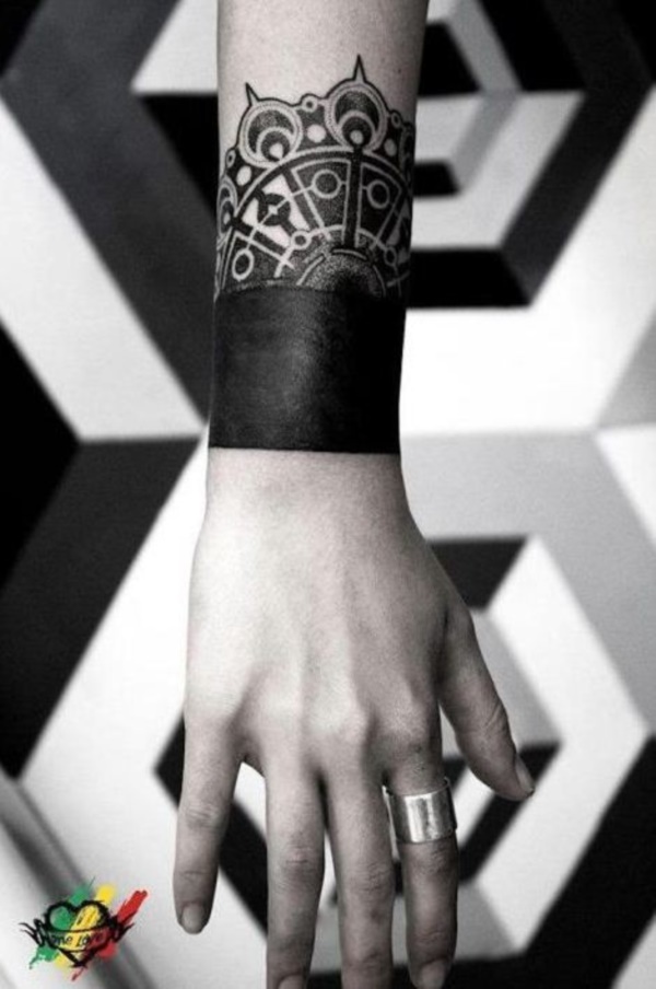 Unique Wrist Bracelet and Band Tattoos