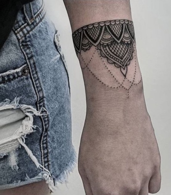 Unique Wrist Bracelet and Band Tattoos