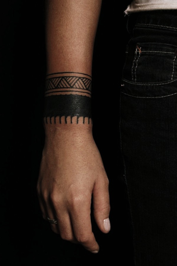 Unique Wrist Bracelet and Band Tattoos