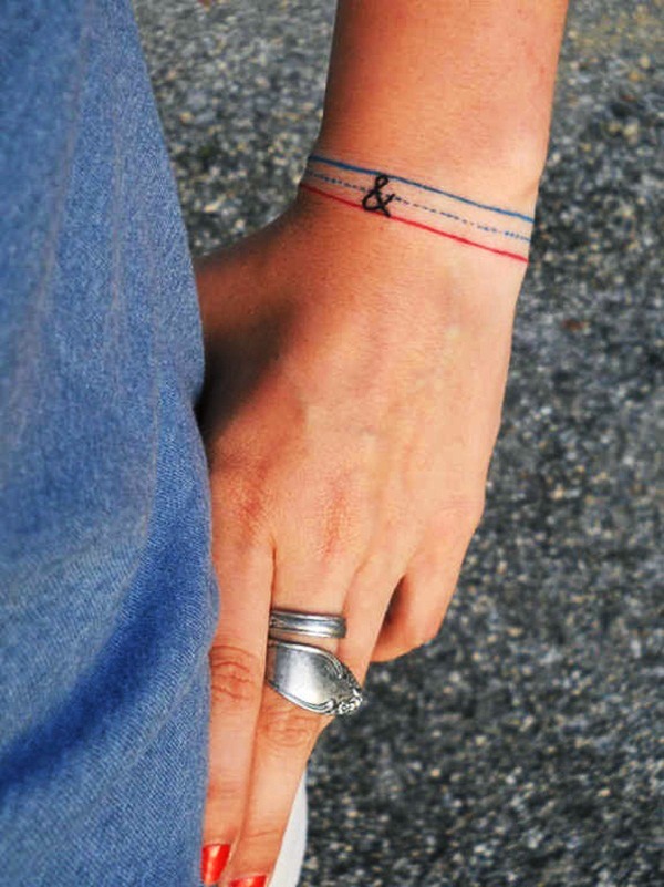 Unique Wrist Bracelet and Band Tattoos