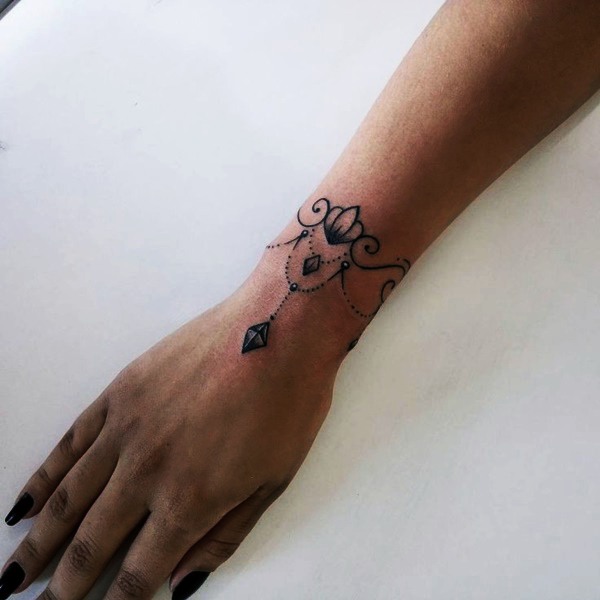 Unique Wrist Bracelet and Band Tattoos