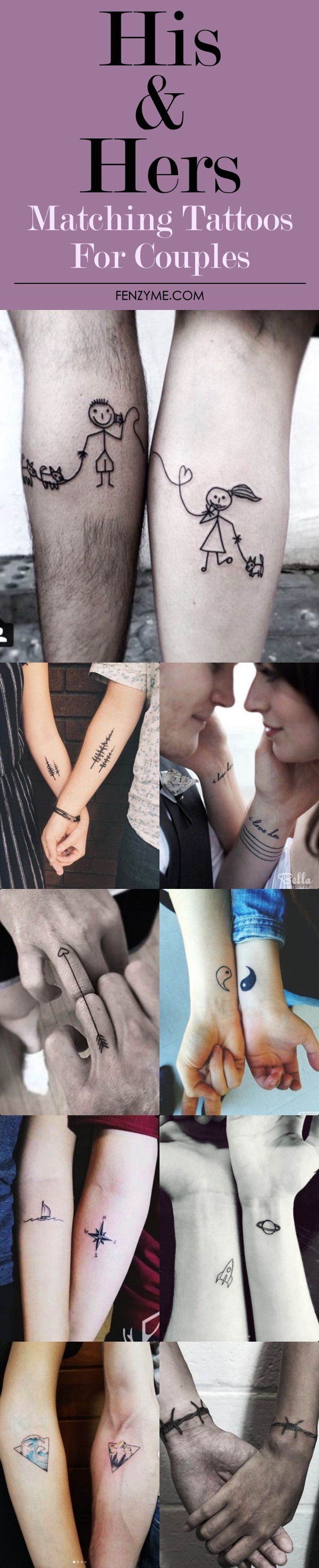 His and Hers Matching Tattoos For Couples