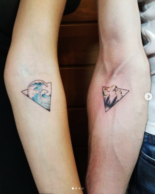 35 Cute His and Hers Matching Tattoos For Couples
