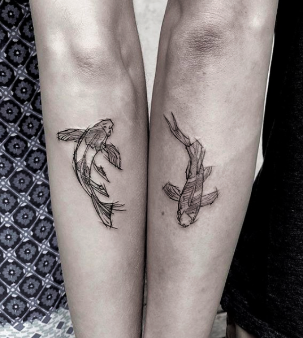 His and Hers Matching Tattoos For Couples