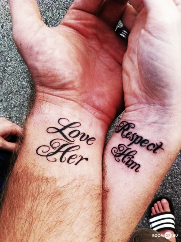 His and Hers Matching Tattoos For Couples