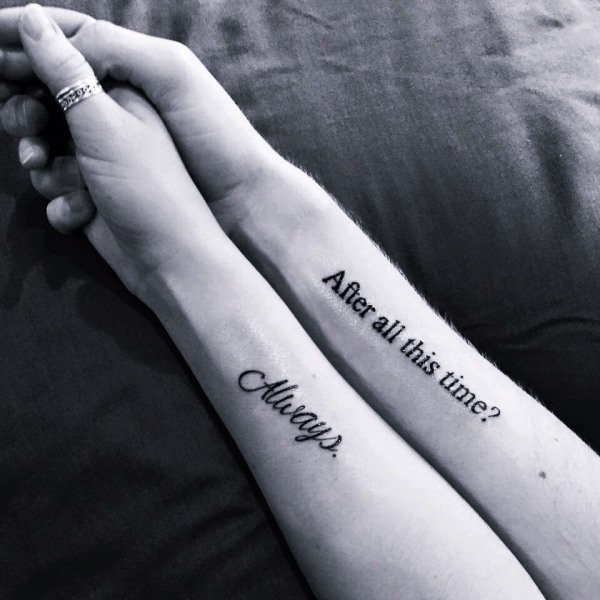 35 Cute His and Hers Matching Tattoos For Couples
