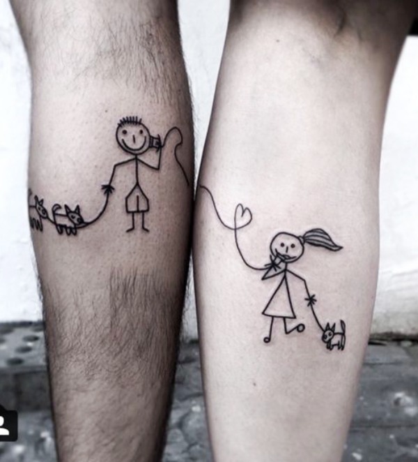 His and Hers Matching Tattoos For Couples