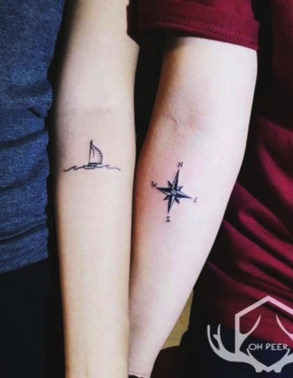 His and Hers Matching Tattoos For Couples