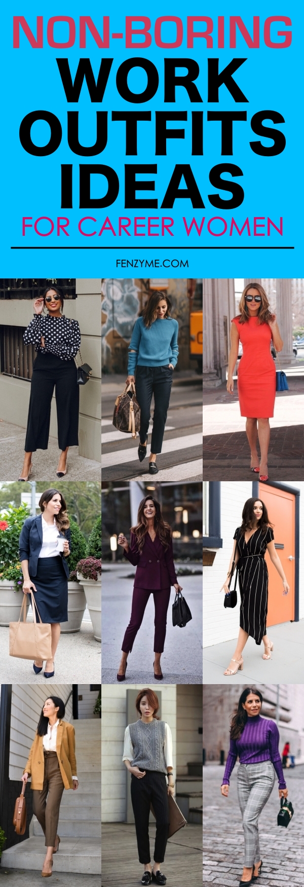 Non-Boring Work Outfits Ideas for Career Women