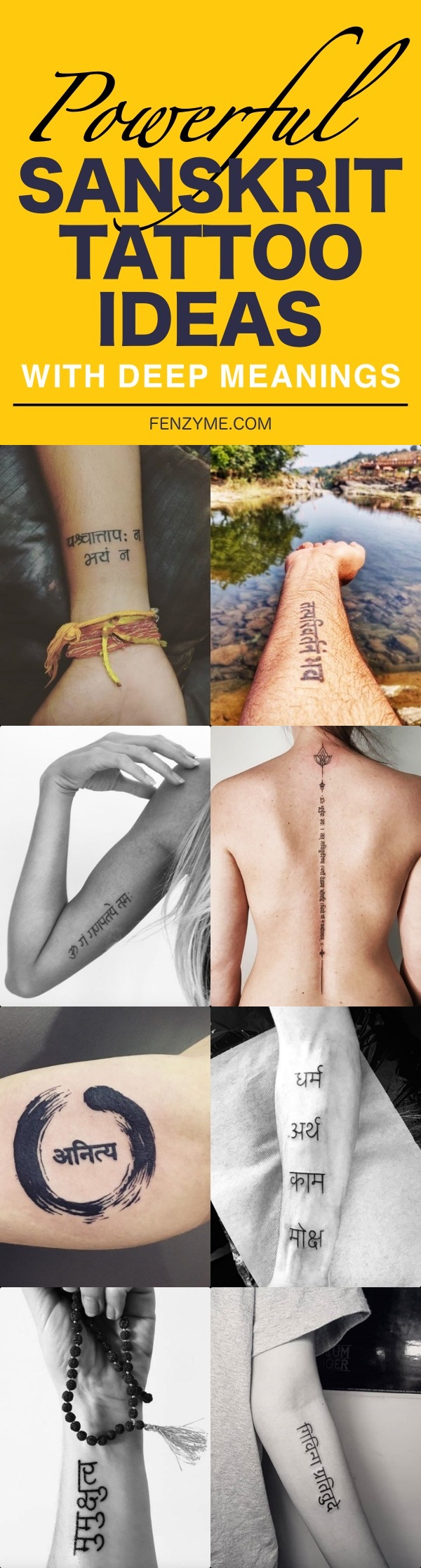 Powerful Sanskrit Tattoo Ideas with Deep Meanings