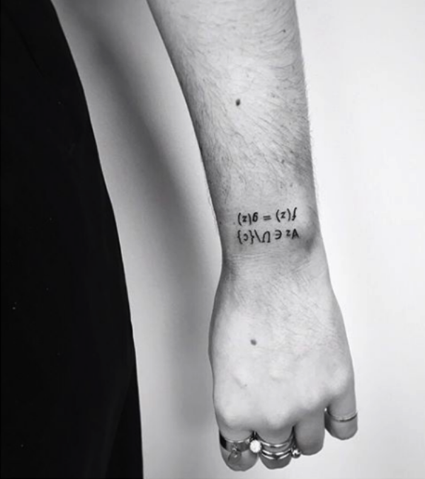 Small Math and Grammar Tattoo Designs with Deep Meanings