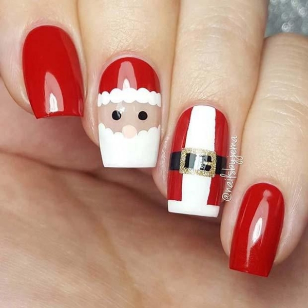 Pretty Winter and Christmas Nails Art Designs