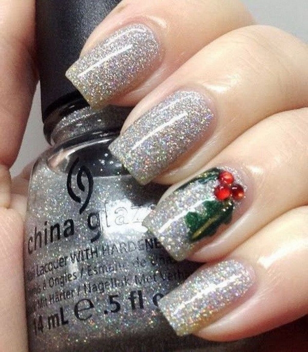 Pretty Winter and Christmas Nails Art Designs