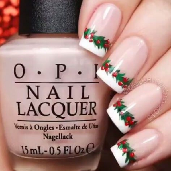 Pretty Winter and Christmas Nails Art Designs