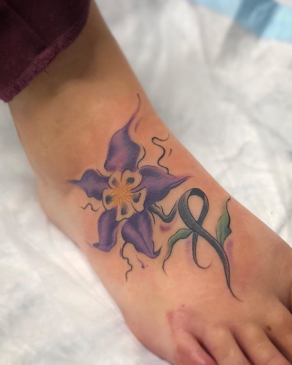 Columbine Flower Tattoo Ideas