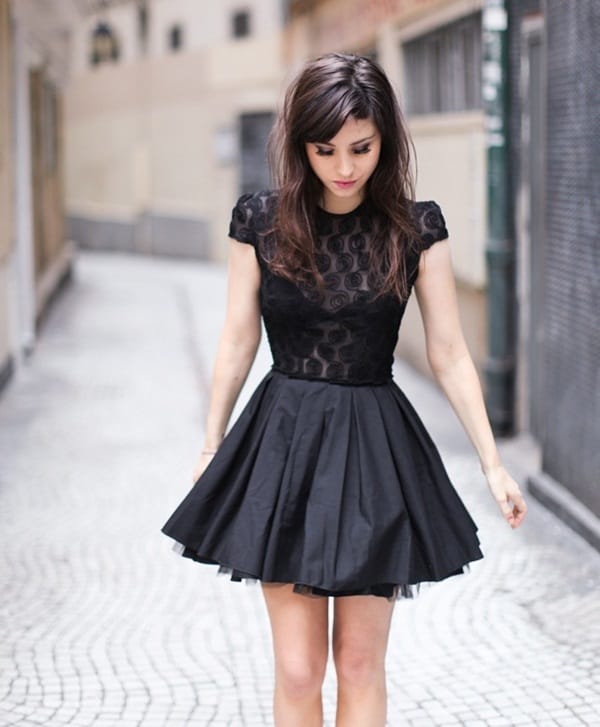 Sexy Girls in Black Dresses3