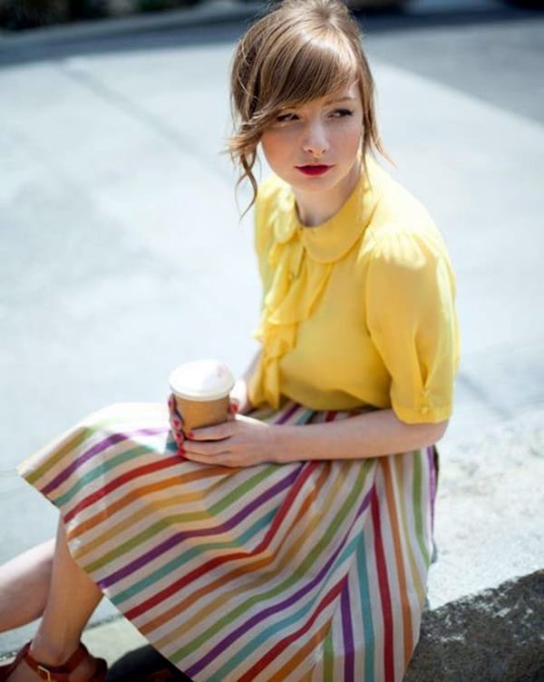 Striped Skirt Outfit Ideas (13)