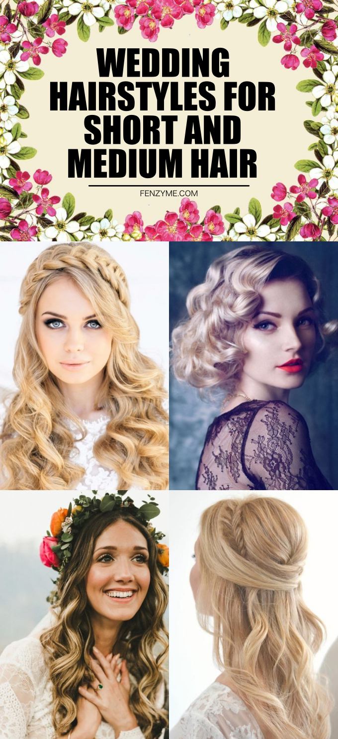 Wedding Hairstyles for Short and Medium Hair