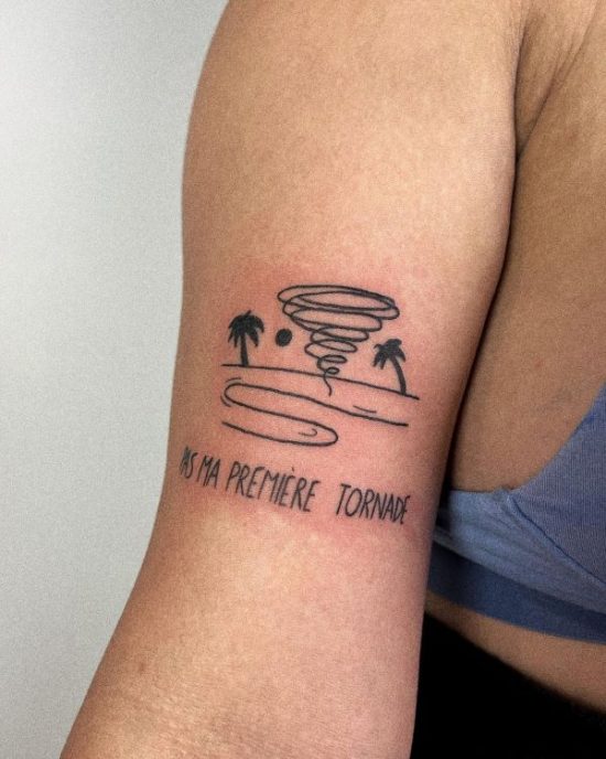 40 Realistic Tattoos of Tornadoes with Meaning – Fashion Enzyme